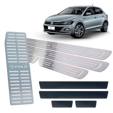 Imagem de Soleira VINIL Descanso Novo Polo 2018 Aço Inox Prata BR