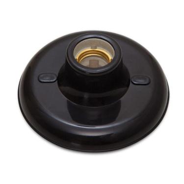 Imagem de Plafonier Base Porcelana Preto Blumenau