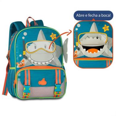 Imagem de Mini Mochila De Costas Tubarão Infantil Escolar Meninos - Clio Style, 