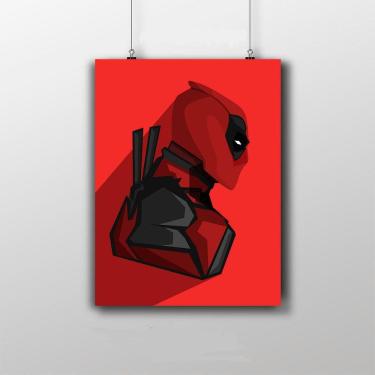 Imagem de Placa Decorativa Deadpool Wallpaper  Vermelho