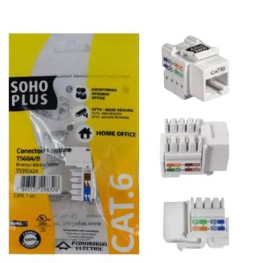 Imagem de Keystone Rj45 Cat6e Branco Soho Plus Furukawa Caixa C/10 PCTS
