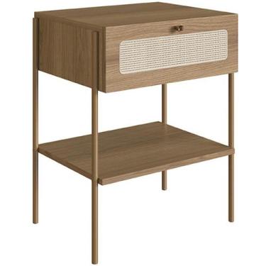 Imagem de Mesa De Cabeceira 01 Gaveta Com Telinha Industrial Indy A03 Hanover Do