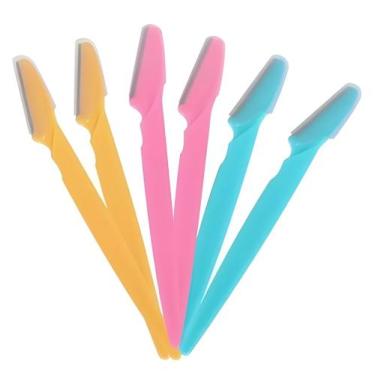 Imagem de Kit 6 Lâminas Navalha Depilação Facial Feminina Sobrancelha - Eyebrow