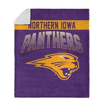 Imagem de Manta de lã de ovelha com toque de seda chanfrada NCAA Northern Iowa Panthers 127 x 152 cm