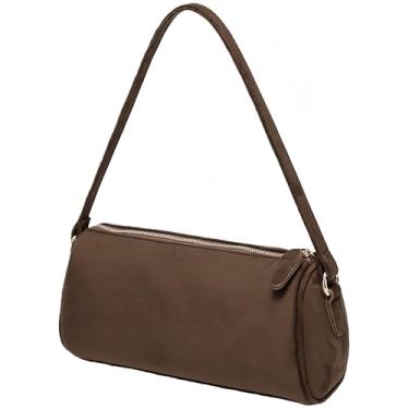 Imagem de JOLLQUE Bolsa tiracolo feminina, bolsa de luxo pequena, bolsa de mão de camurça, bolsas Hobo de ombro outono inverno com zíper, bolsa de camurça (camurça café)