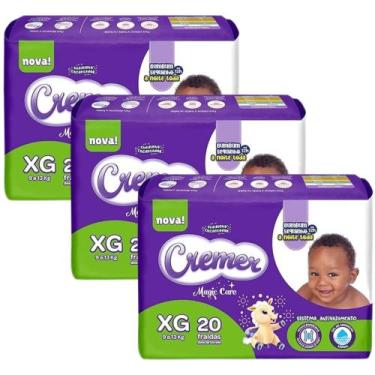 Imagem de Fralda Cremer Magic Care Jumbinho - Kit com 3 pacotes - Tam XG - 60 Un