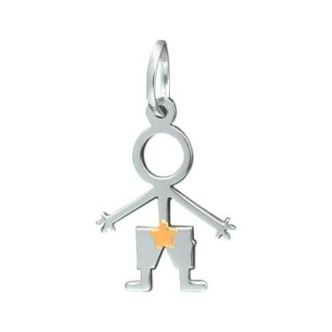 Imagem de Pingente de Aço Menino com Estrela 20x13mm