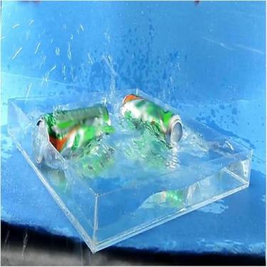 Imagem de Bandeja de fotos de acrílico tudo em um, vitrine de exibição, adereços flutuantes para fotos, tanque de água rasa, caixa portátil de armazenamento de cosméticos para alimentos altura de 5 cm/5 cm