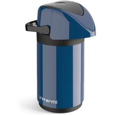 Imagem de Garrafa Termica Pressao 600 ml. Verona Unitermi, Azul