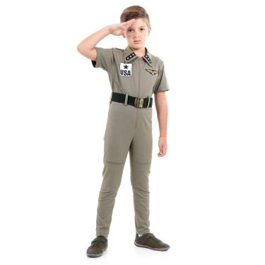 Imagem de Fantasia Aviador Infantil - Tamanho M (06 a 08 anos) - 923240 - Sulamericana