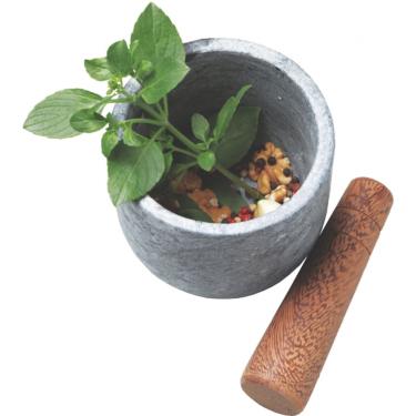 Imagem de Pilão Mortar Tramontina Organic Cumaru e Pedra Sabão 12 cm