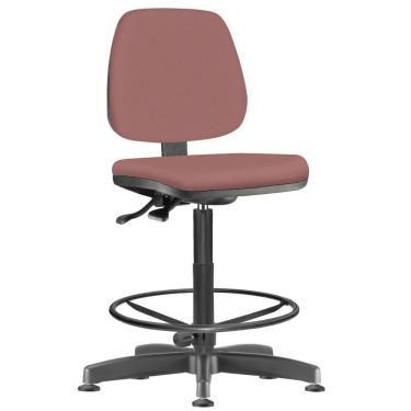 Imagem de Cadeira Caixa Alta Giratória Job L02 Suede Rosê- Lyam Decor