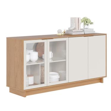 Imagem de Aparador Buffet Para Sala de Jantar 04 Portas Áustria C04 Freijó Off White - Lyam Decor