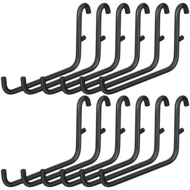 Imagem de Ganchos Pegboard GlikCeil 12 peças de 6 x 9,5 cm compatíveis com IKEA 