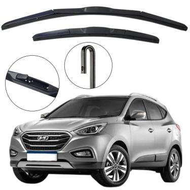 Imagem de Kit Palheta Dianteira Ix35 2010 a 2022 Limpador de Parabrisa de Silicone