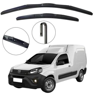 Imagem de Kit Palheta Dianteira Fiorino 2014 a 2021 Limpador de Parabrisa de Silicone