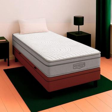 Imagem de Cama Box Baú Solteirão E Colchão Los Angeles Molas V-store Marrom