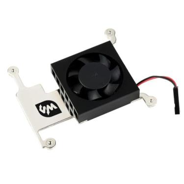 Imagem de Ventilador de resfriamento de CPU de baixo perfil compatível com Raspberry Pi 4B/3B +/3B com suporte de liga de alumínio Baixo ruído e melhor resfriamento com adaptador GPIO