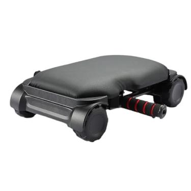 Imagem de oshhni Roda abdominal com almofada macia, rebote automático, construção corporal, iniciantes, silenciosas, rodas alargadas, rolo ab, roda de exercício, Preto