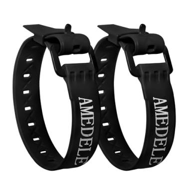 Imagem de AMEDELE Pacote com 2 tiras de amarração com fivelas, alças de tensão utilitárias ajustáveis, tiras de amarração simples para proteger a bagagem de bicicleta, moto, mangueiras de jardim, esquis, fios e