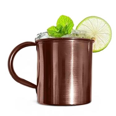 Imagem de Caneca Moscow Mule Lisa Drink Top Aço Inox Premium 420ml Rose Gold