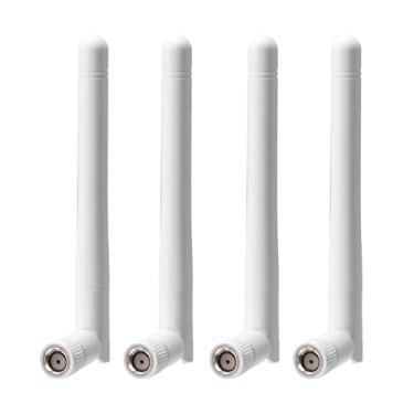Imagem de Antena WiFi externa RP-SMA 2,4 GHz 5 GHz 5,8 GHz 3dBi de substituição de antena sem fio de banda dupla (pacote com 4) para roteador WiFi, ponto de acesso à câmera IP, adaptador USB WiFi