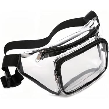 Imagem de Bolsa de cintura transparente para eventos, Preto, One Size, Generic