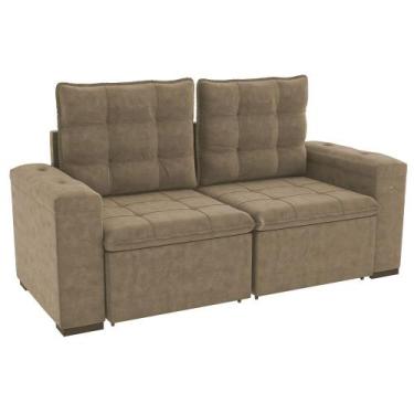 Imagem de Sofá Kappesberg Savana Veludo Deluxe Retrátil e Reclinável, BEGE