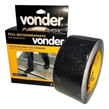 Imagem de Fita Antiderrapante Lixa Pisos Escorregadios 5m X 50mm Preto - Vonder