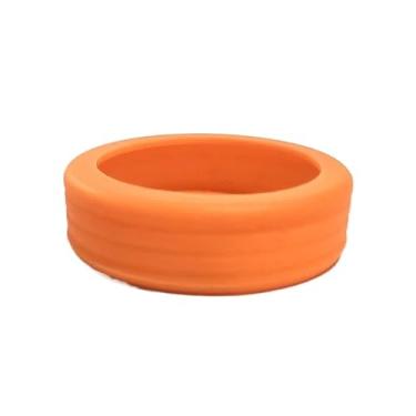 Imagem de Kit de rodas de 8 polegadas para malas, com design que reduz o ruído e capas de silicone silenciosas para as rodas, além de um design elegante(Laranja,32pcs)