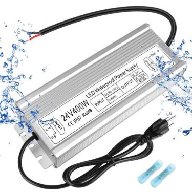 Imagem de Fonte de alimentação do driver LED 400W 24V DC 16.6A IP67 à prova d'ág