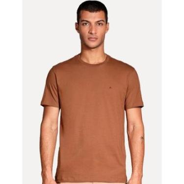 Imagem de Camiseta Aramis Masculina Basic Lisa Mono Icon Marrom Escuro-Masculino