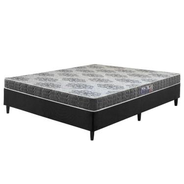 Imagem de Cama Box Viúva Preta + Colchão Washington Espuma D23 128cm