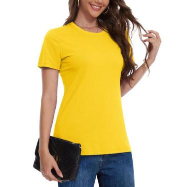 Imagem de Camiseta feminina YUCOLEN de manga curta UPF 50+ com proteção solar XL