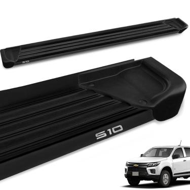 Imagem de Estribo Lateral S10 CD 2012 a 2025 Aluminio Preto A1