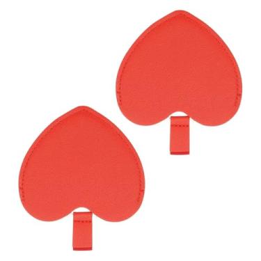 Imagem de 2 peças de espelho compacto de coração, espelho de maquiagem premium, espelhos cosméticos de viagem bonitos e portáteis para mulheres, meninas, crianças, viagens, escritório, presente de festival (9,7