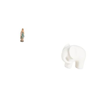 Imagem de Fenteer Estátua de Elefante Da Virgem Maria, Estatueta de Lady, Obra de Arte Decorativa para Mesa, Escultura Abençoada, Resina, Coleção de Animais de J