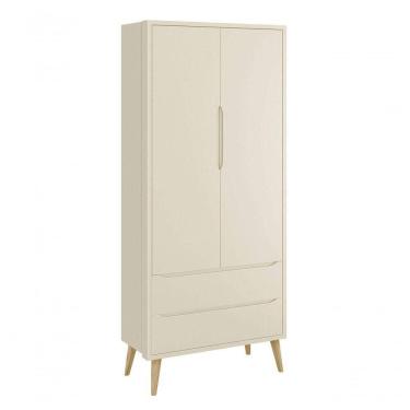 Imagem de Guarda-roupa Retrô 2 Portas Théo New Areia Fosco Com Natural - Reller
