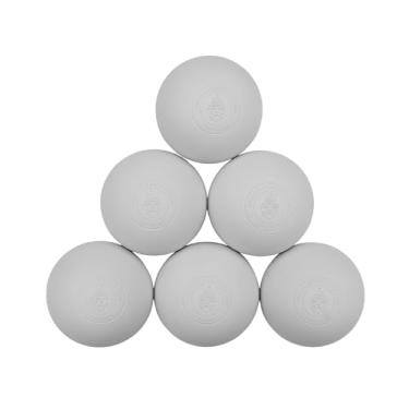 Imagem de Bola de lacrosse, bolas de lacrosse brancas e amarelas, bola de massagem terapêutica, bolas de lacrosse para meninos e meninas, atende aos requisitos NOCSAE e SEI, pacote com 6