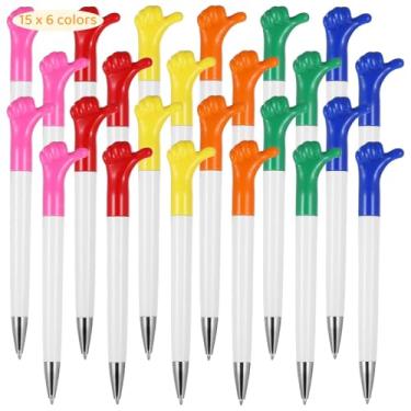 Imagem de 90 peças de canetas motivacionais, conjunto colorido de presente de agradecimento a granel para professores, estudantes, funcionários, Natal e material escolar