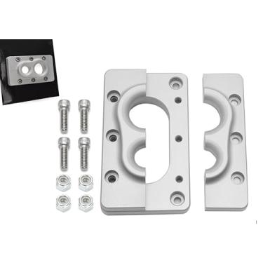 Imagem de Guiyint Suporte de passagem de firewall, substituição para Holley Terminator X Max, conector de anteparo de alumínio bruto, design universal de 2 peças para fiação automotiva e instalação de aquecedor