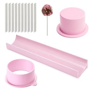 Imagem de 1 conjunto de formas de pop de bolo, cortador de bolo para margaridas, kits de pop de bolo, molde redondo para assar, máquina de pop de bolo reutilizável para guloseimas caseiras, suprimentos de