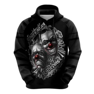 Imagem de Blusa Moleton Casaco Chave Chora Agora Abençoado Por Deus Quebrada - M