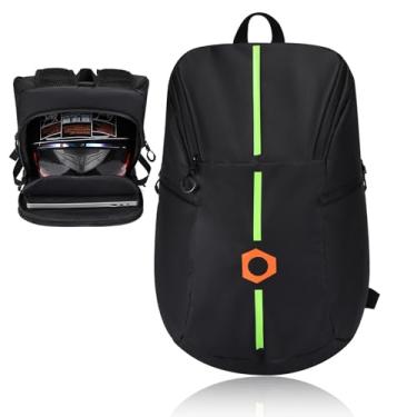 Imagem de Bolsa para capacetes de motocicleta,Mochila para capacetes de motocicleta | Mochila leve para capacetes,Mochilas refletivas para capacetes de motocicleta para homens, mochila de equitação com grande c