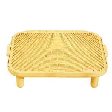 Imagem de Fxzqgnh Rampa para Caixa de Areia de Gato, Tapete Coletor, Lavável, Dupla Camada, Tapete de Contenção, Degrau para Caixa de Areia para Gatos Domésticos, Varan, Médio