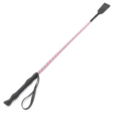 Imagem de Jeffers Taco de treinamento com fita de glitter equino – Bastão de colheita de equitação de 66 cm com alça de borracha para treinamento, salto, equitação, trabalho de solo, corrida de barril, rodeio