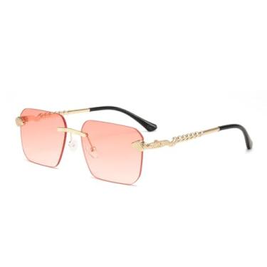 Imagem de Óculos de sol masculinos, acessórios de moda serpentina, óculos de sol decorativos sem armação, óculos de sol femininos versáteis (Jianbianfen)