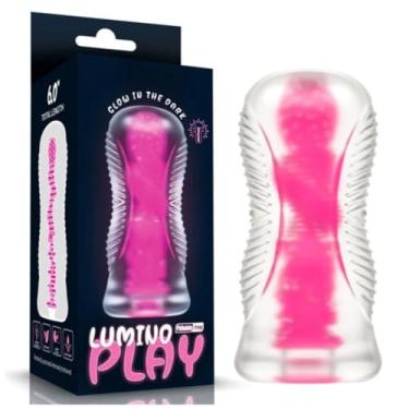 Imagem de Masturbador Pink Glow 6.0 Fosforescente Lumino Sensações Reais Máximo Prazer Intenso Texturas Internas