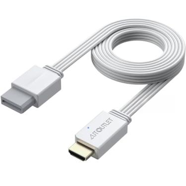 Imagem de AUTOUTLET Wii to HDMI Converter 1080P 6.5ft/2M for Full HD Device, Adapter with HDMI Male Cable Output Compatible with Nintendo Wii, Wii U, HDTV, Monitor-Supports All Wii Display Modes