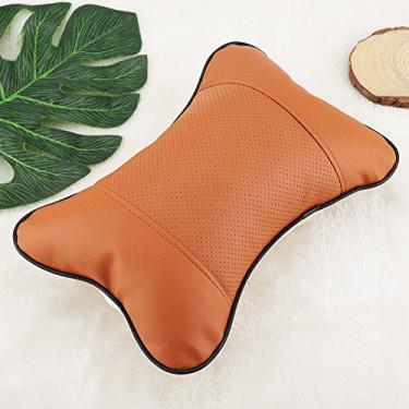 Imagem de ZAWELIYO Almofada de Encosto de Cabeça de Carro Macio Fio de Seda Respirável Almofada de Apoio de Pescoço para Assento de Carro Cadeira de Escritório Casa (Marrom)